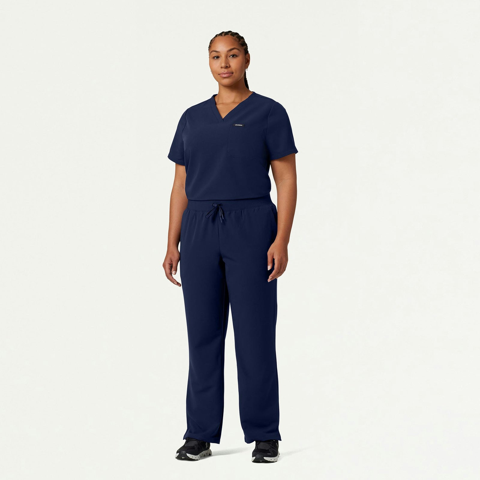 Xenos Essential Knit-Waist Scrub Pant - Midnight Navy - WOMEN'S PANTS - Jaanuu