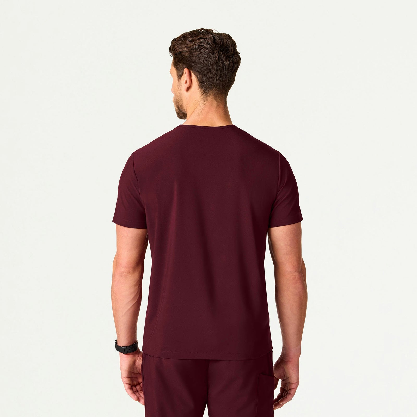 Bron ULTRAlite™ 3-Pocket Scrub Top - Burgundy - MEN'S TOPS - Jaanuu