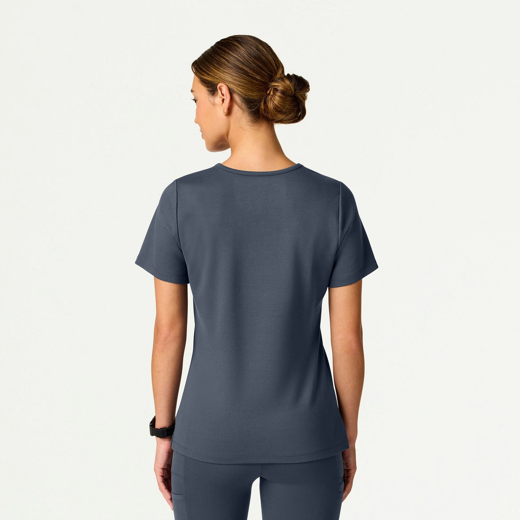 Sona Slim ULTRAsoft Scrub Top - Carbon Gray - WOMEN'S TOPS - Jaanuu