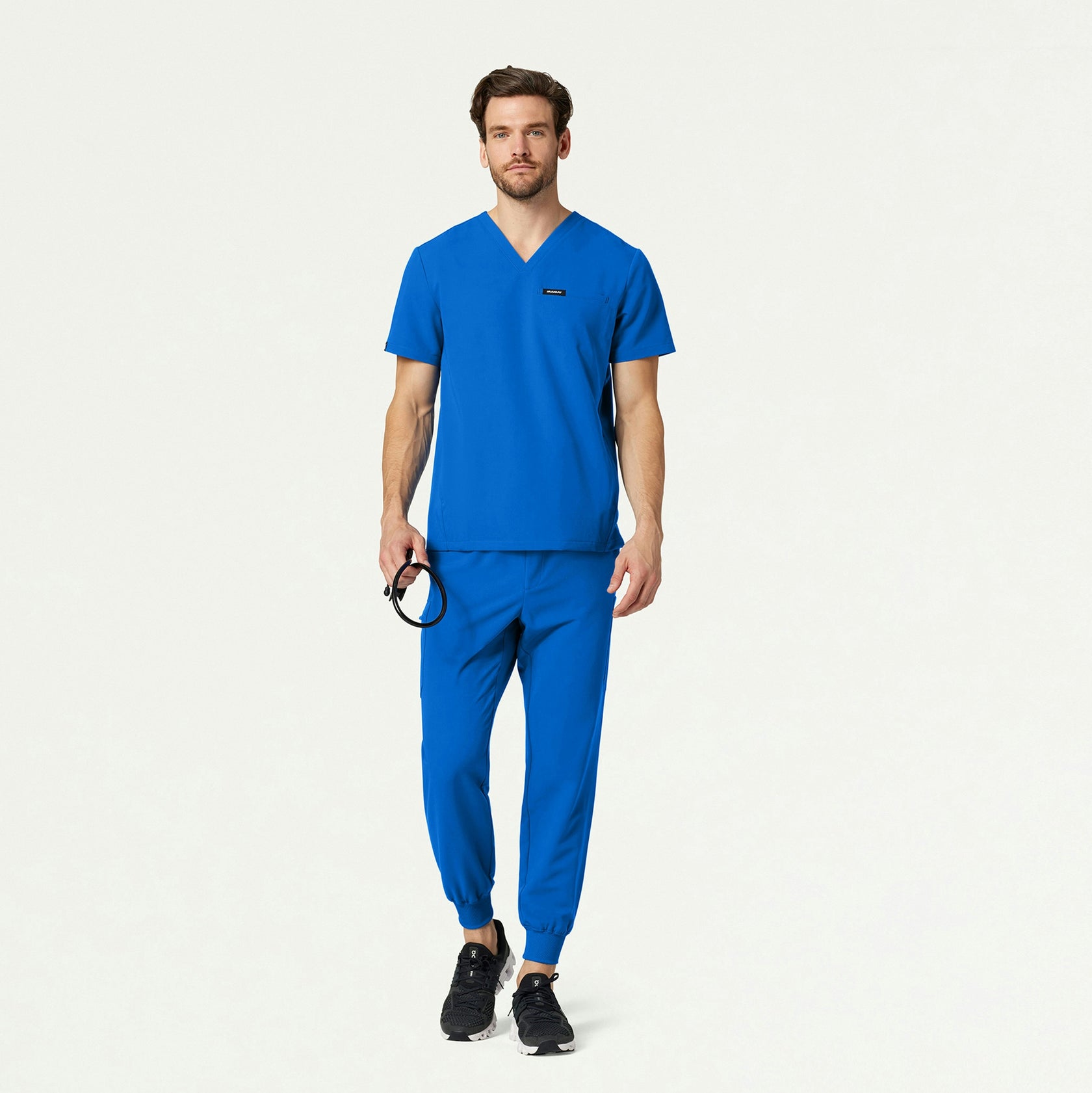 Platt 3-Pocket Scrub Top - Royal Blue - MEN'S TOPS - Jaanuu