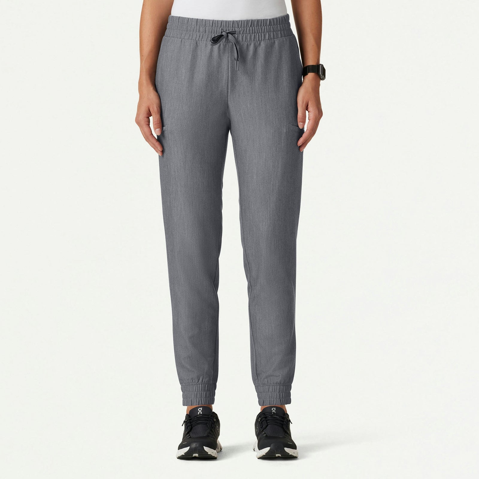 Jace Skinny On-the-Go Scrub Jogger - Heather Gray - WOMEN'S PANTS - Jaanuu