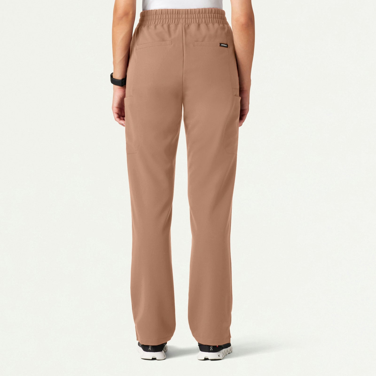 Payla 8-Pocket High Waisted Scrub Pant - Clay - WOMEN'S PANTS - Jaanuu