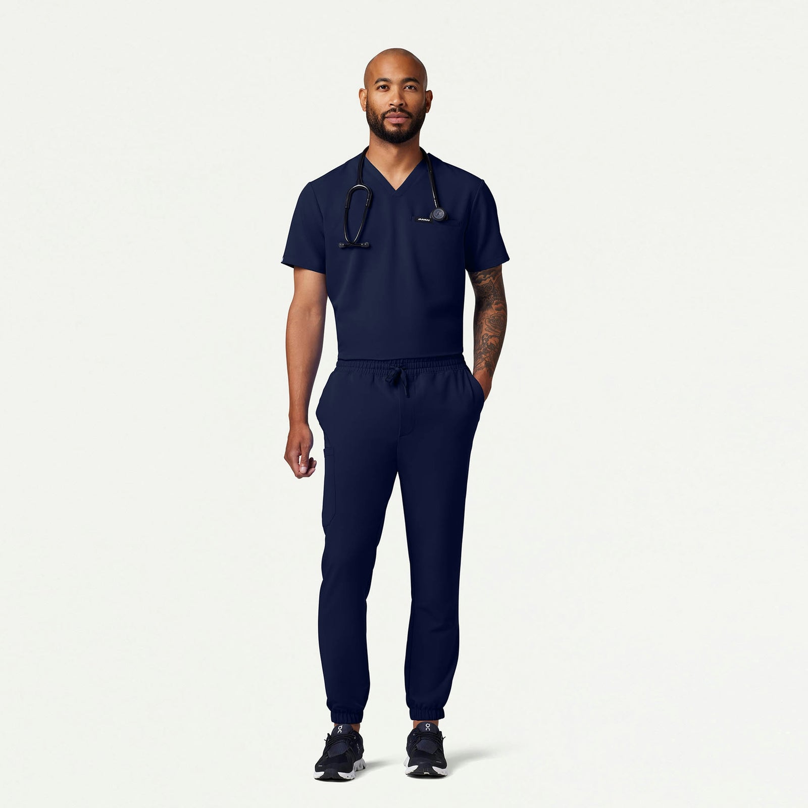 Rhodes Slim Crossover Scrub Jogger - Midnight Navy - MEN'S PANTS - Jaanuu