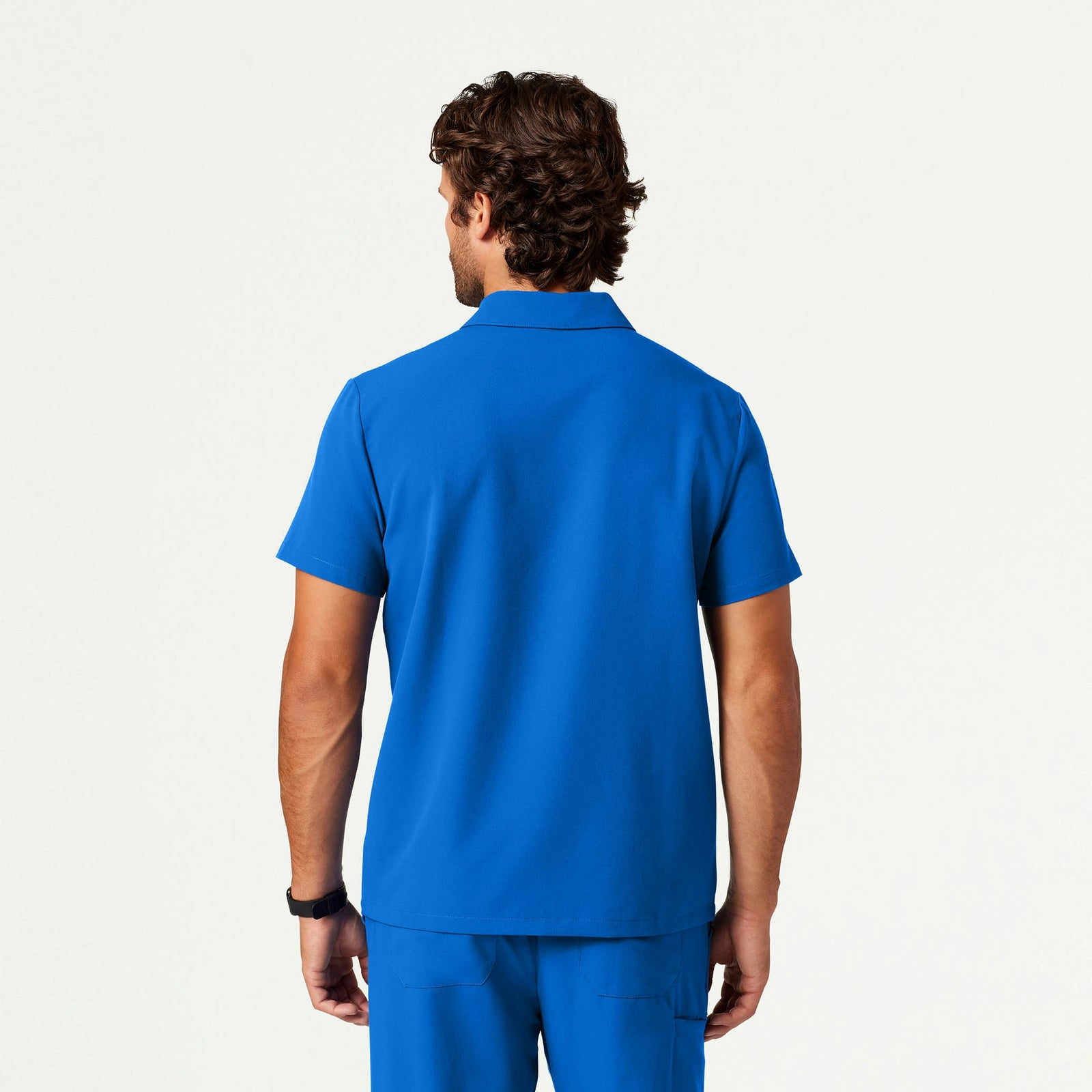 Axis Polo Scrub Top - Royal Blue - MEN'S TOPS - Jaanuu