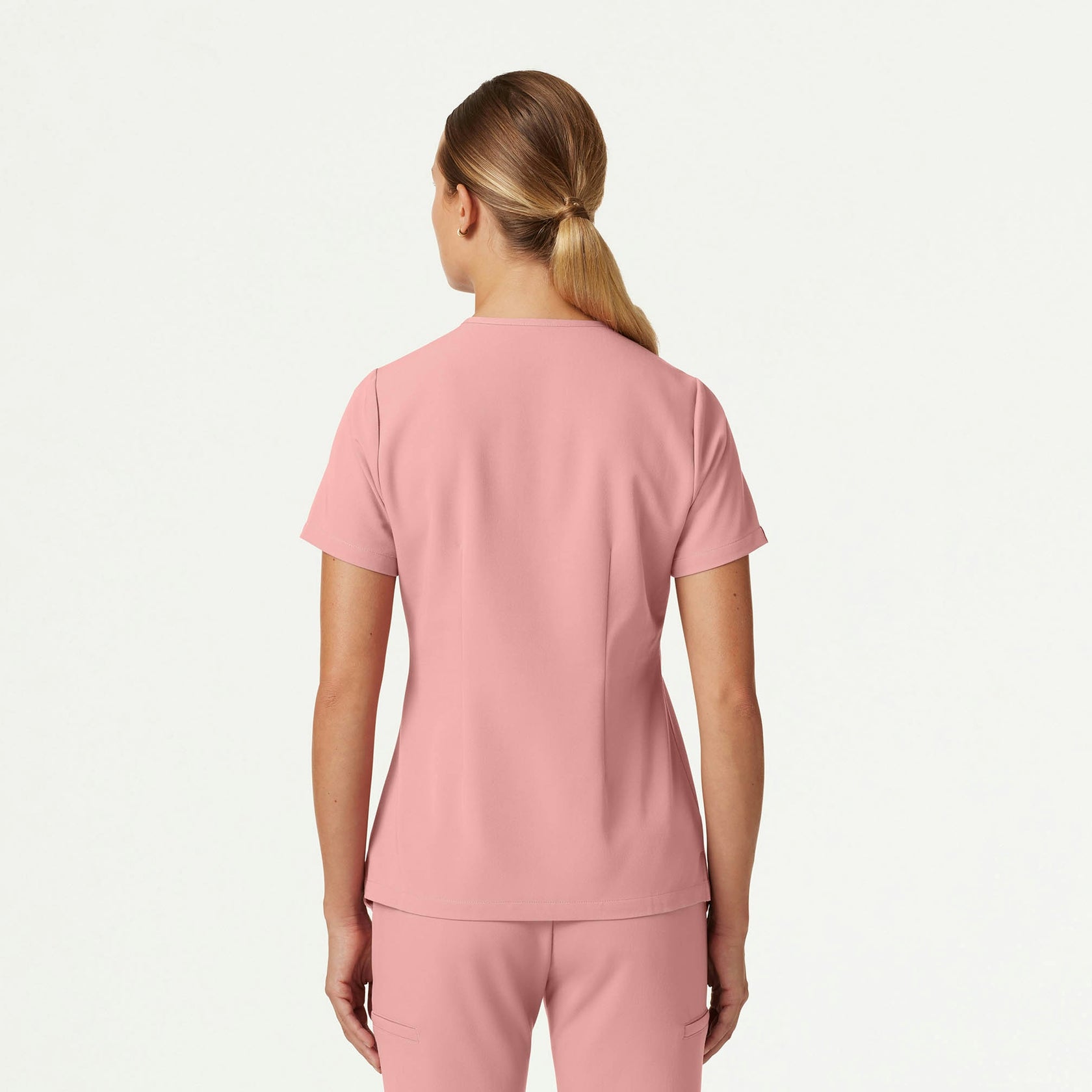 Andra Slim 1-Pocket Scrub Top - Mauve - WOMEN'S TOPS - Jaanuu