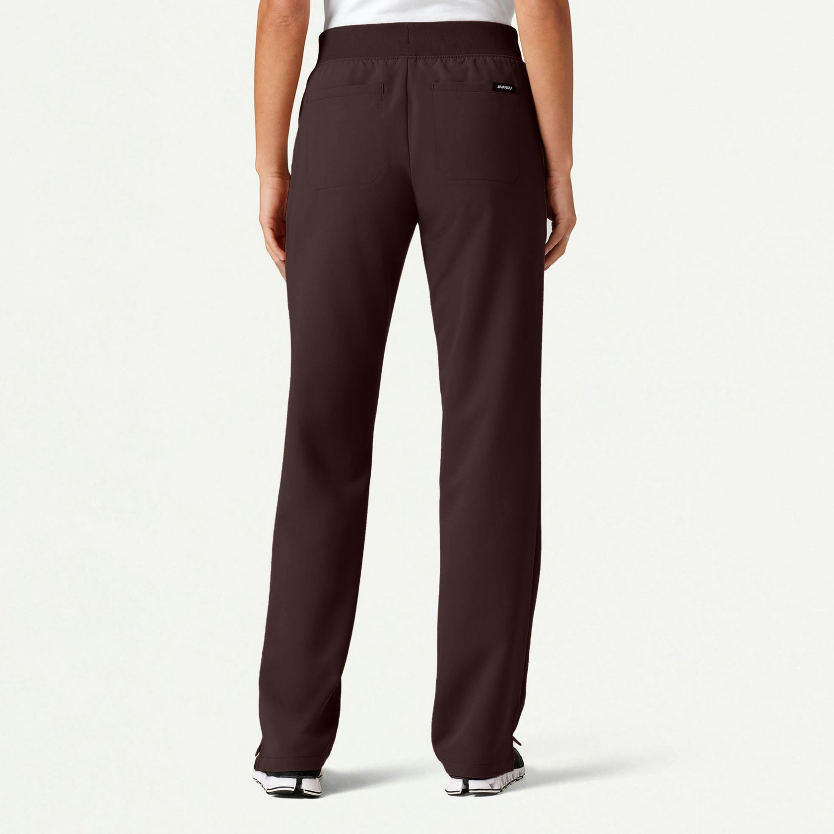 Xenos Essential Knit-Waist Scrub Pant - Espresso - WOMEN'S PANTS - Jaanuu