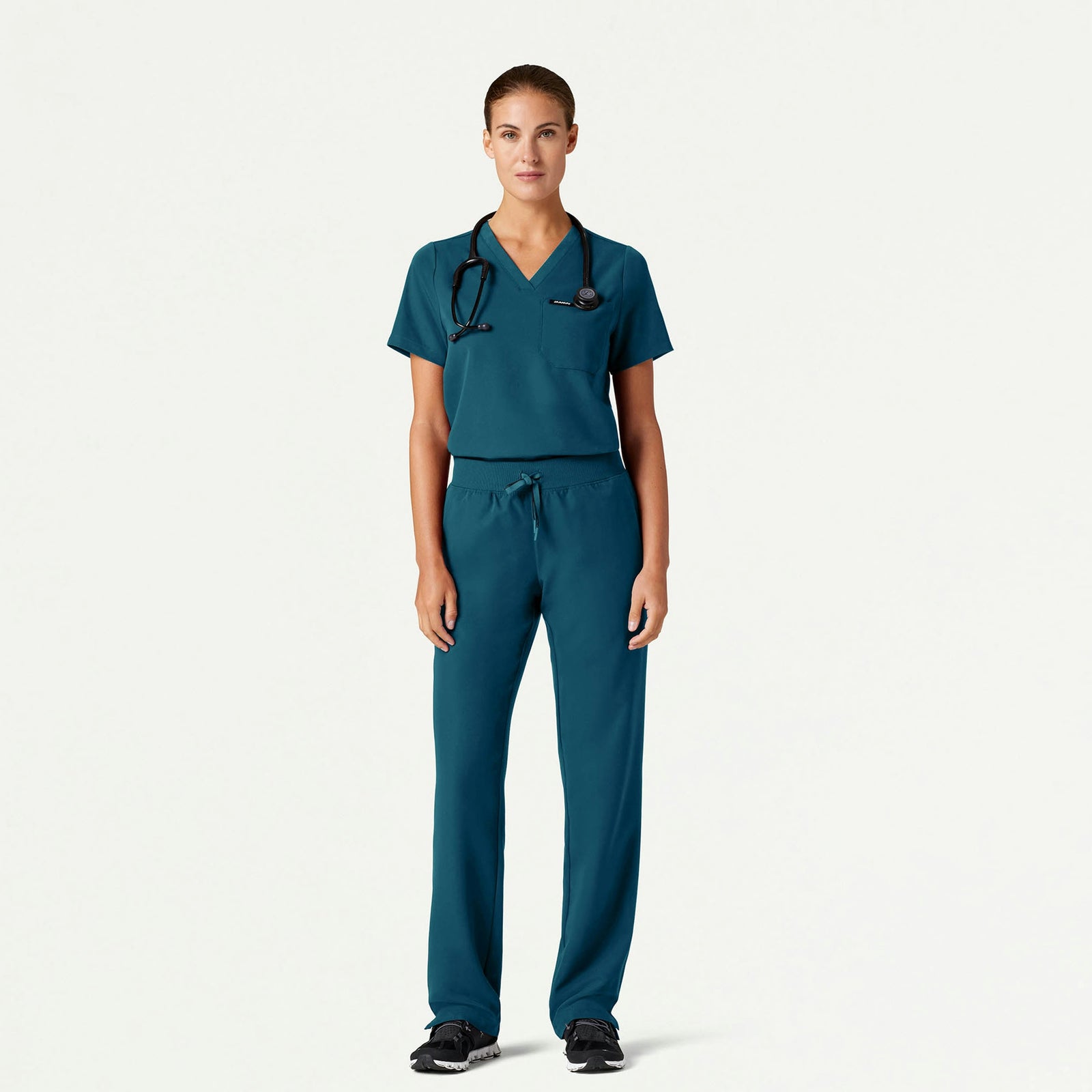 Rhena Essential 1-Pocket Scrub Top - Caribbean Blue - WOMEN'S TOPS - Jaanuu