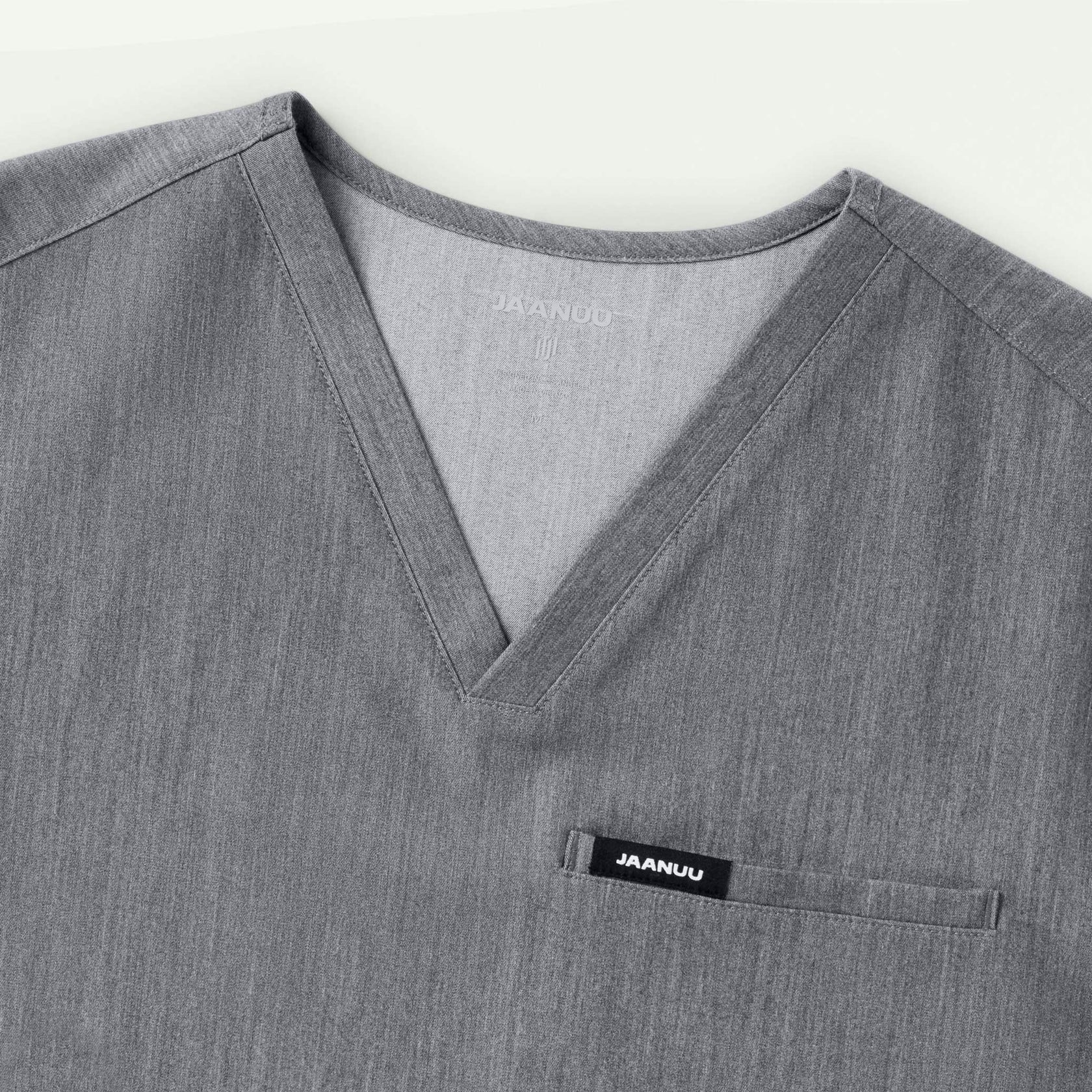 Platt 3-Pocket Scrub Top - Heather Gray - MEN'S TOPS - Jaanuu