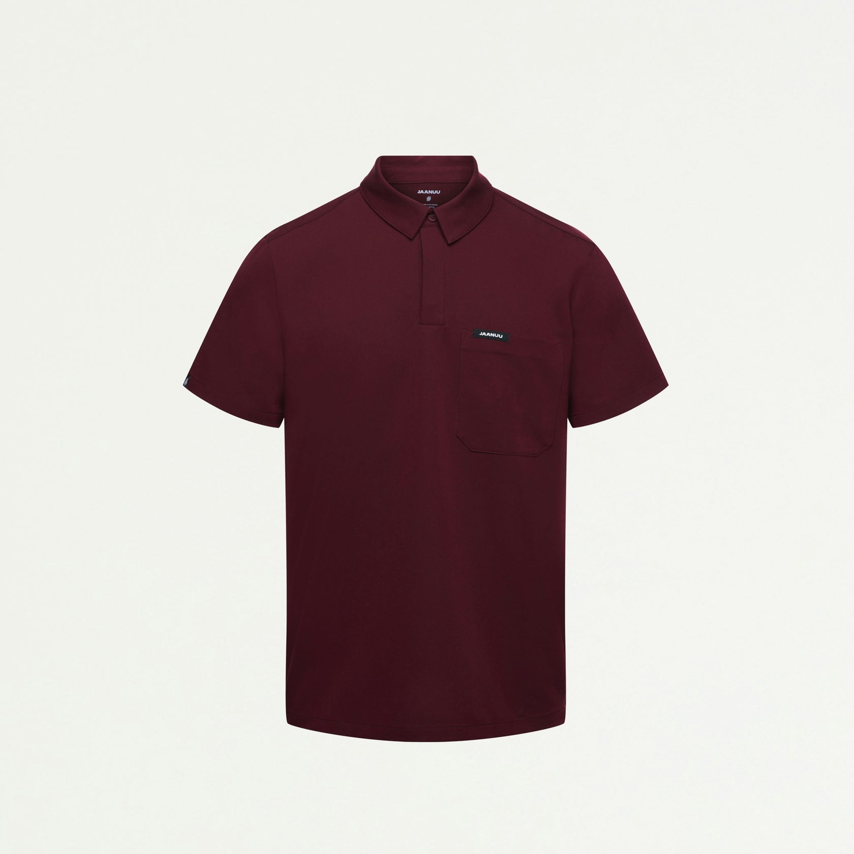 Axis Polo Scrub Top - Burgundy - MEN'S TOPS - Jaanuu