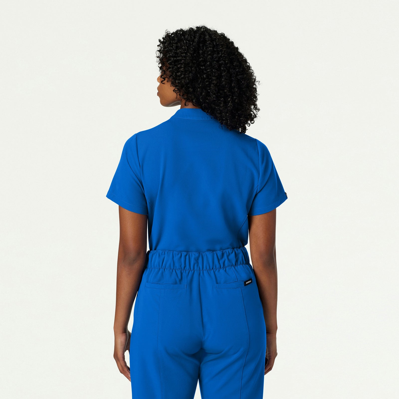 Savi Tuck-In Stand-Collar Scrub Top - Royal Blue - WOMEN'S TOPS - Jaanuu