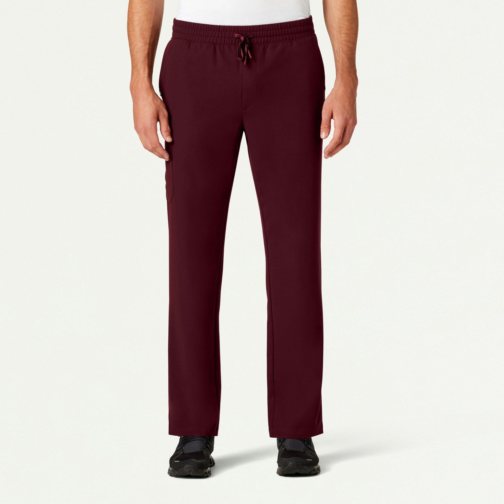 Rhodes Everyday Straight-Leg Scrub Pant - Burgundy - MEN'S PANTS - Jaanuu