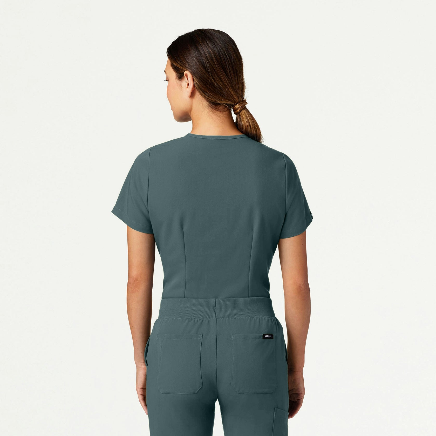 Rhena Slim Essential 1-Pocket Scrub Top - Alpine Green - WOMEN'S TOPS - Jaanuu