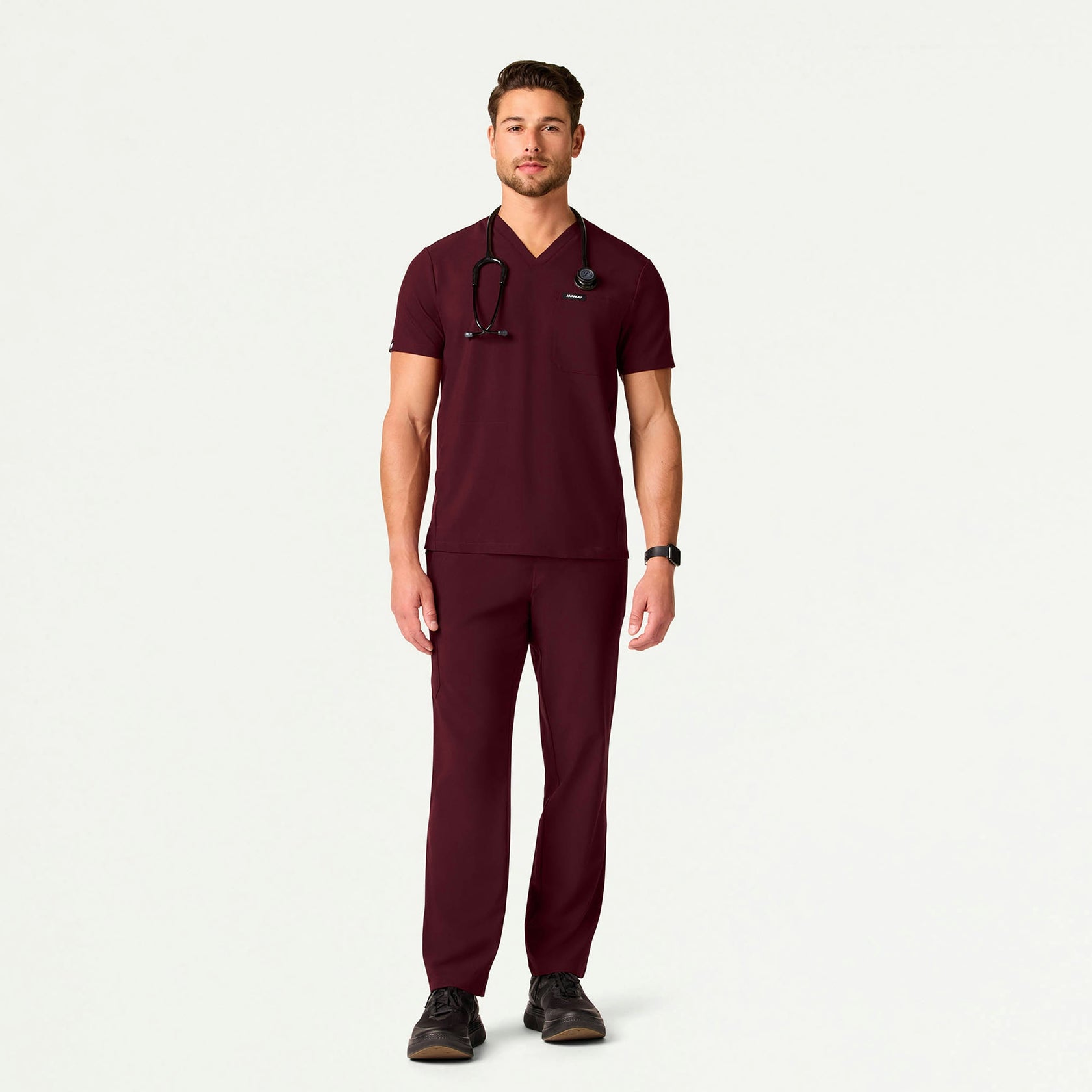 Rhodes ULTRAlite™ Straight-Leg Scrub Pant - Burgundy - MEN'S PANTS - Jaanuu