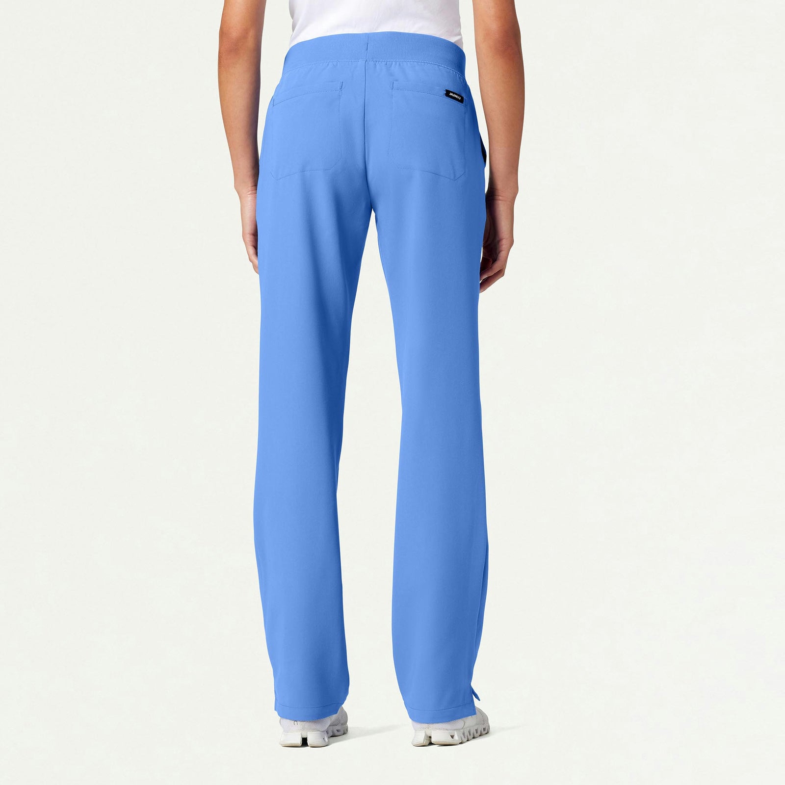 Xenos Essential Knit-Waist Scrub Pant - Ceil Blue - WOMEN'S PANTS - Jaanuu