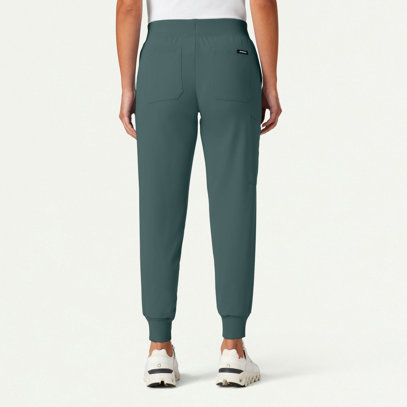 Silex Slim Knit-Waist Scrub Jogger - Alpine Green - WOMEN'S PANTS - Jaanuu