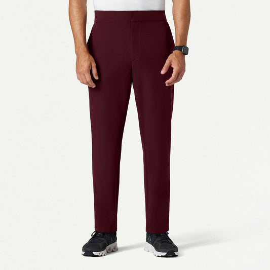 Rubin Tapered 7-Pocket Scrub Pant - Burgundy - MEN'S PANTS - Jaanuu