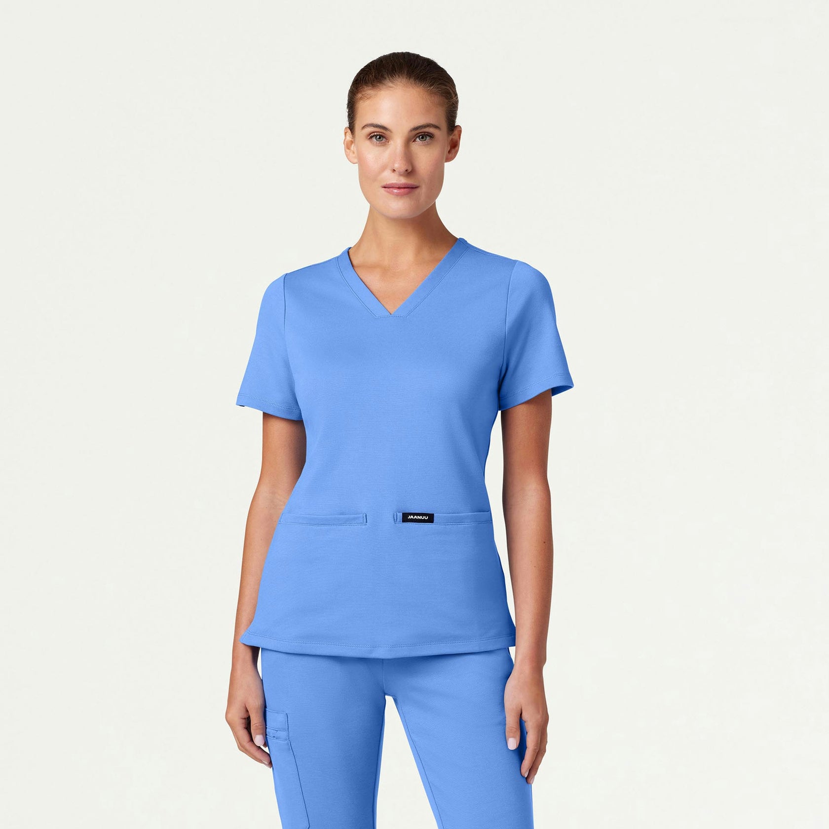 Cesi Slim ULTRAsoft Scrub Top - Ceil Blue - WOMEN'S TOPS - Jaanuu