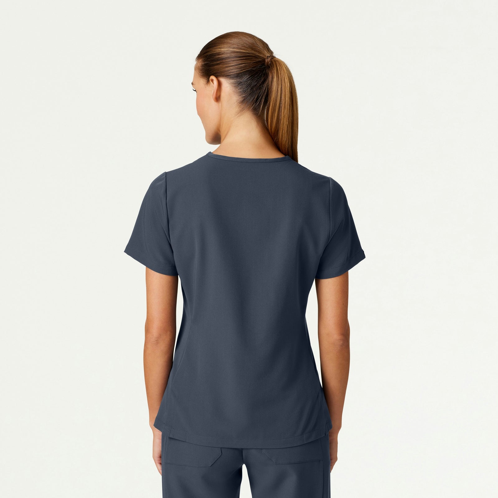 Carte Slim 2-Pocket Scrub Top - Carbon Gray - WOMEN'S TOPS - Jaanuu