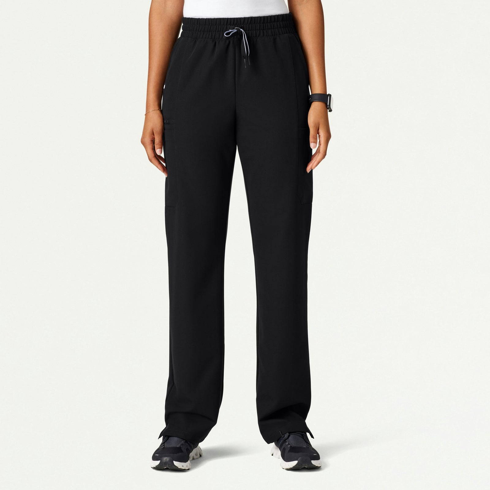 Payla 8-Pocket High Waisted Scrub Pant - Black - WOMEN'S PANTS - Jaanuu