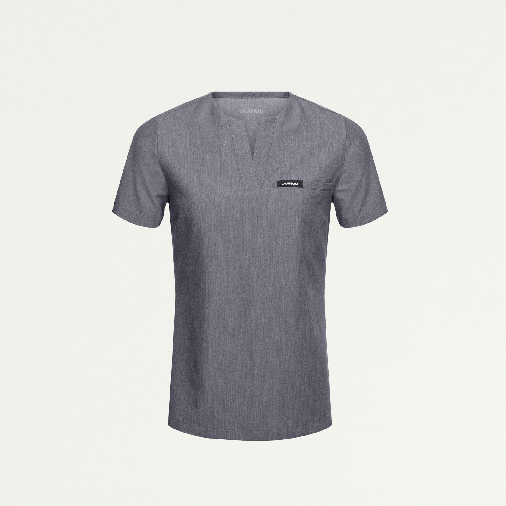 Andra Slim 1-Pocket Scrub Top - Heather Gray - WOMEN'S TOPS - Jaanuu