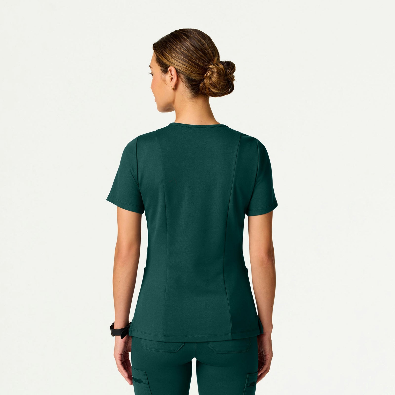 Kass Slim 4-Pocket ULTRAsoft Scrub Top - Midnight Green - WOMEN'S TOPS - Jaanuu