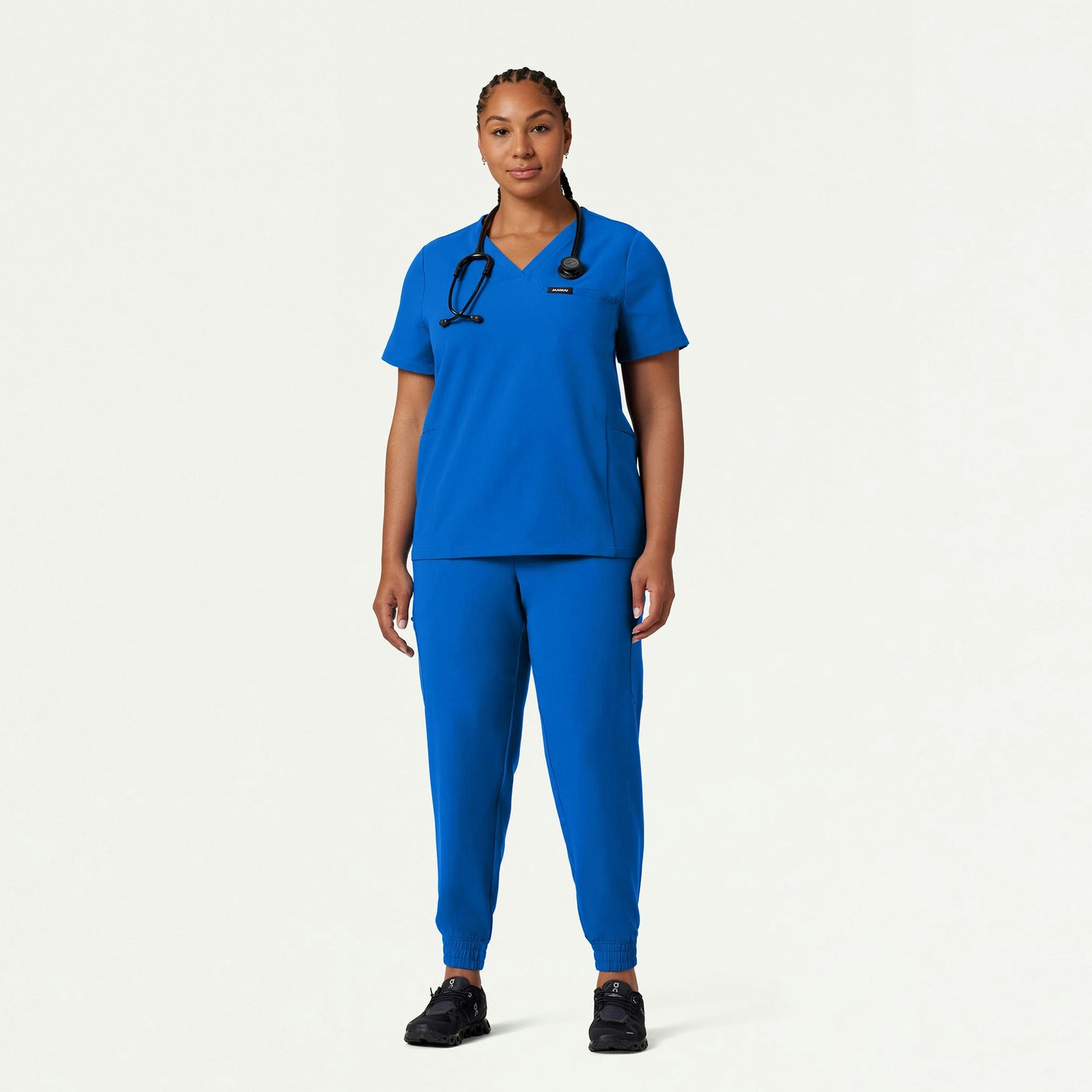 Magna 3-Pocket Scrub Top - Royal Blue - WOMEN'S TOPS - Jaanuu