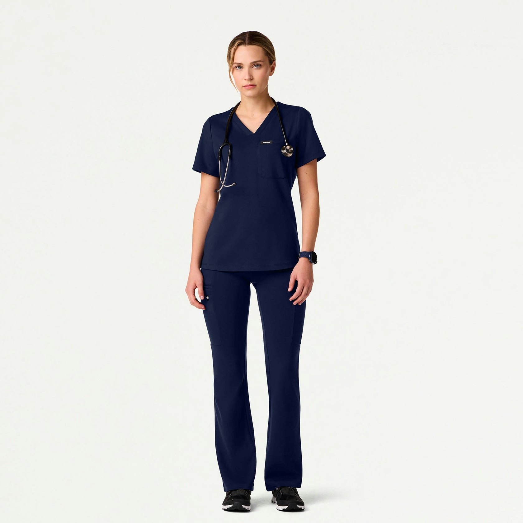 Sona Slim ULTRAsoft Scrub Top - Midnight Navy - WOMEN'S TOPS - Jaanuu