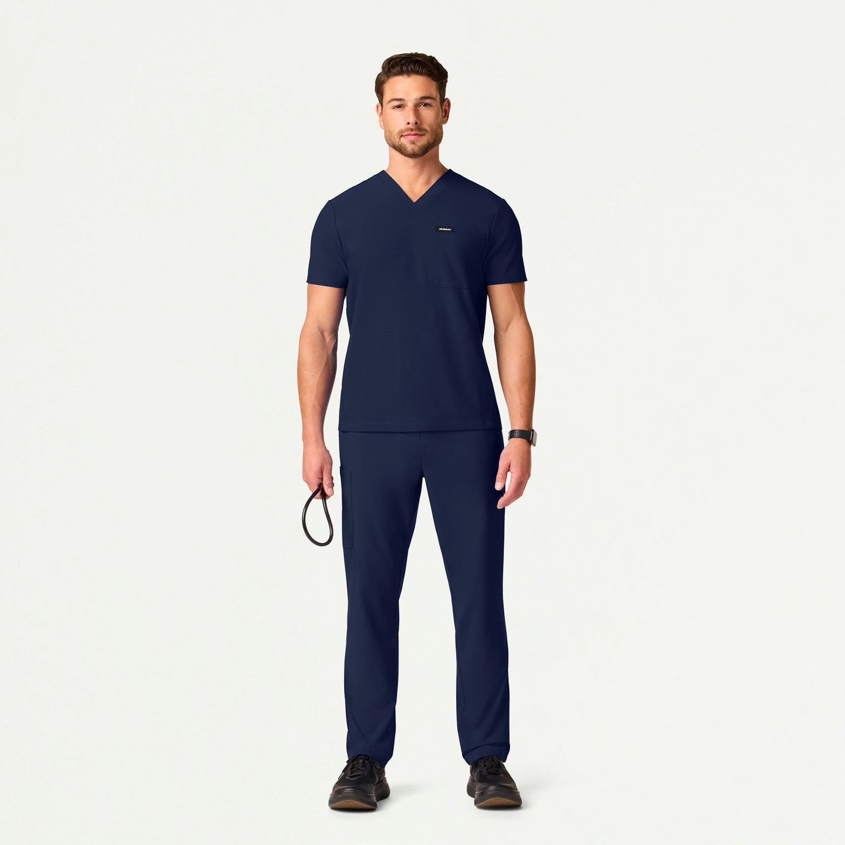 Bron ULTRAlite™ 3-Pocket Scrub Top - Midnight Navy - MEN'S TOPS - Jaanuu