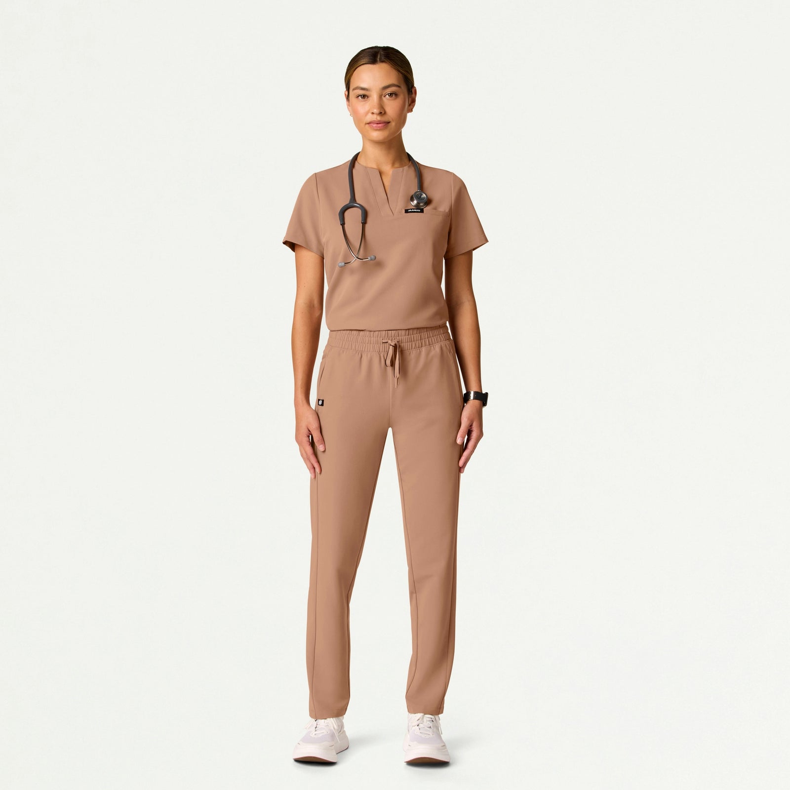 Effie Slim 6-Pocket Scrub Pant - Clay - WOMEN'S PANTS - Jaanuu