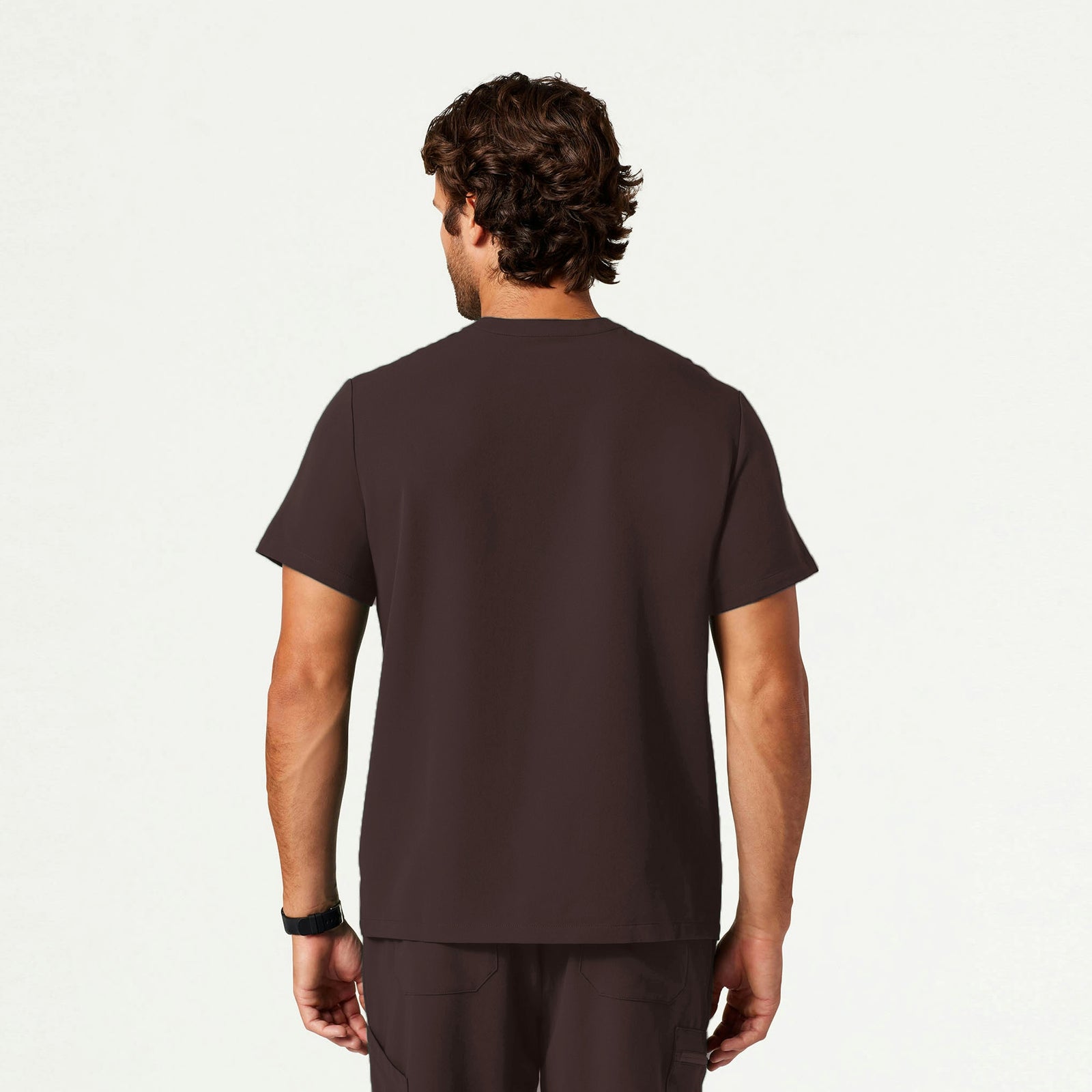 Reeve Henley Scrub Top - Espresso - MEN'S TOPS - Jaanuu