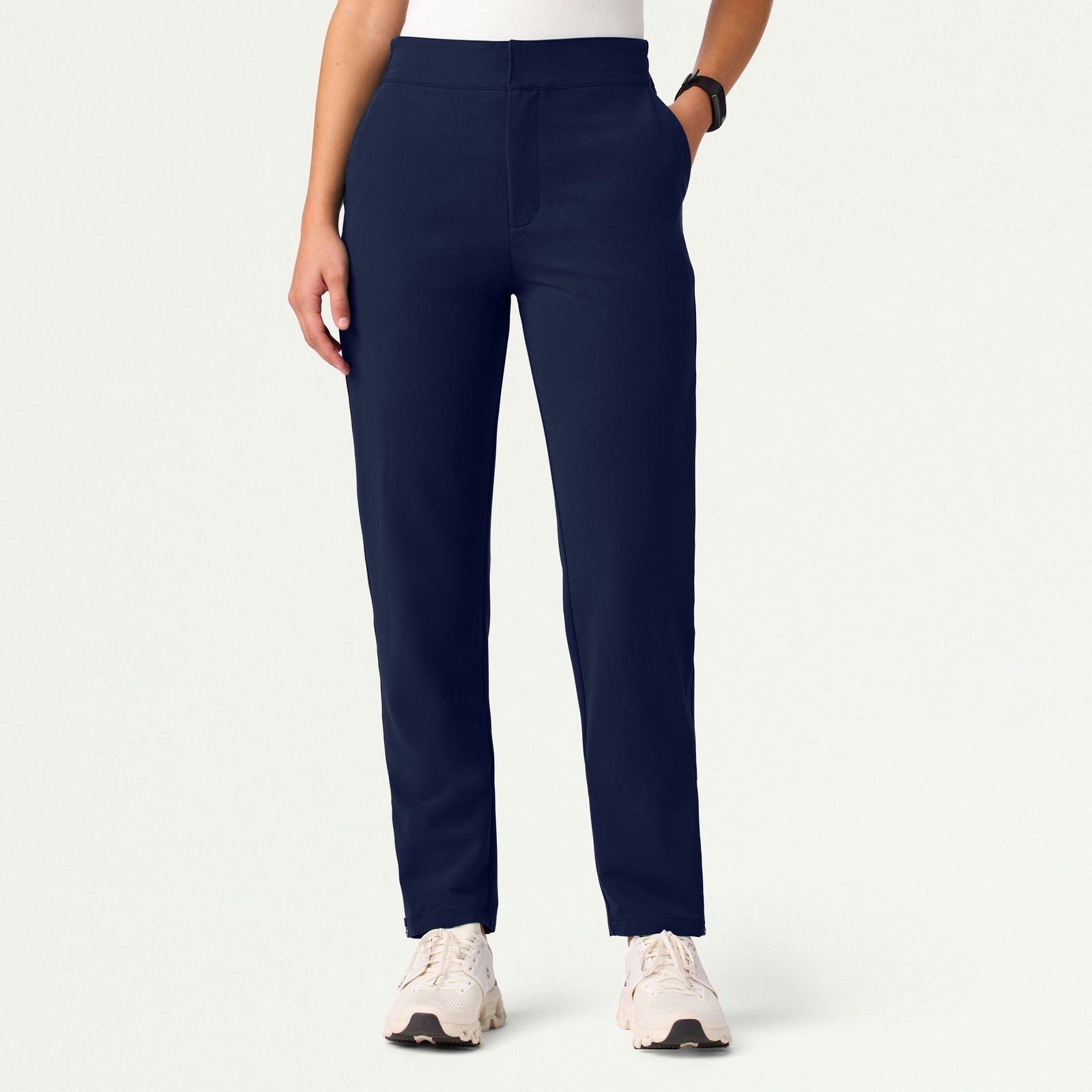 Skyler Slim Zip-Fly Scrub Pant - Midnight Navy - WOMEN'S PANTS - Jaanuu