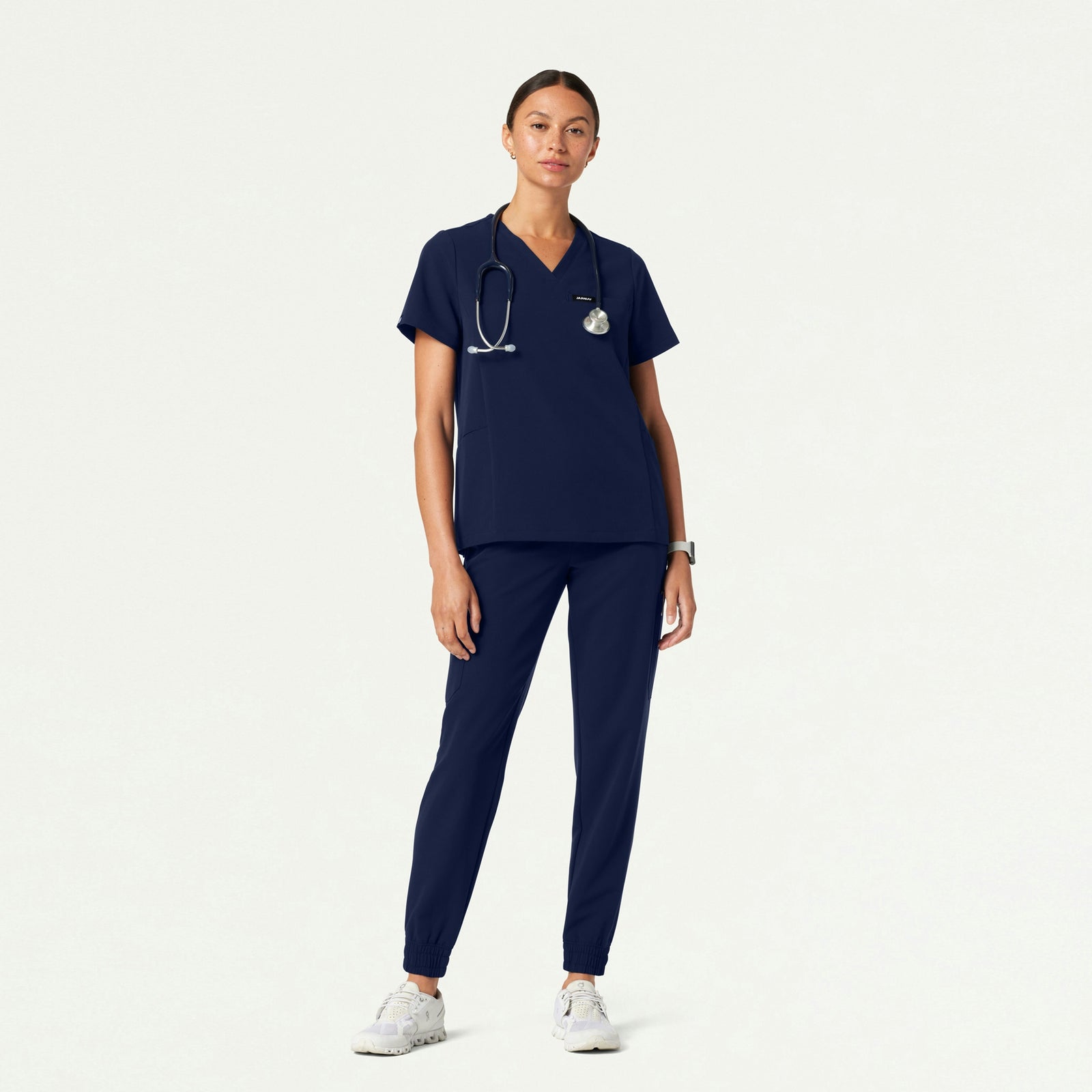 Magna 3-Pocket Scrub Top - Midnight Navy - WOMEN'S TOPS - Jaanuu