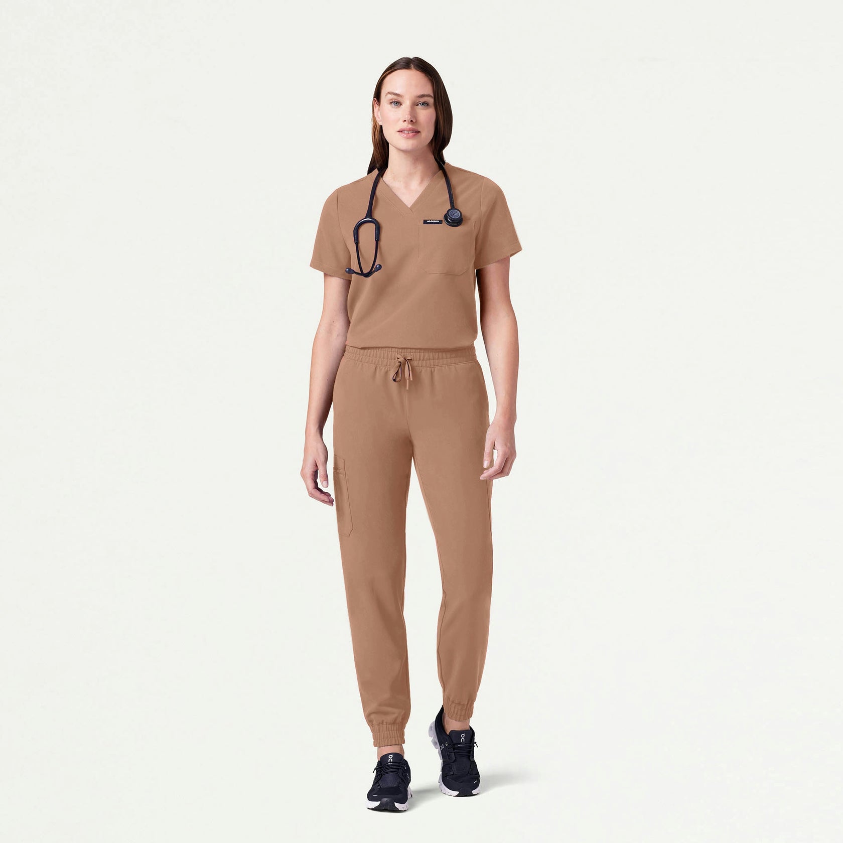 Neo Everyday Cargo Scrub Jogger - Clay - WOMEN'S PANTS - Jaanuu