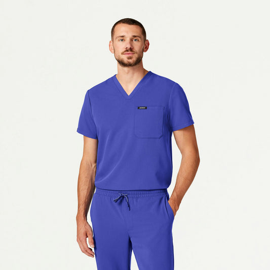 Holmes Everyday 1-Pocket Scrub Top - Moon Blue - MEN'S TOPS - Jaanuu