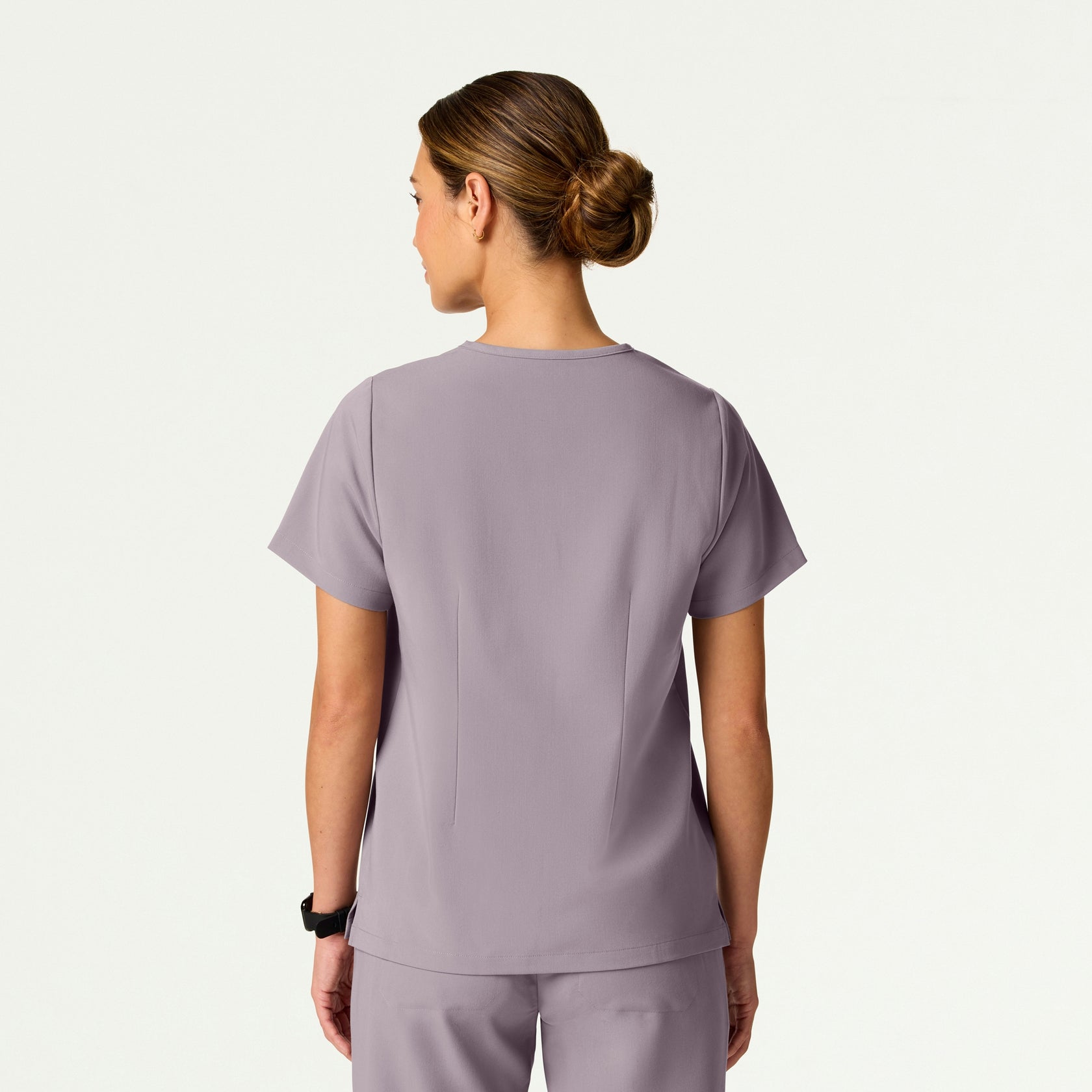 Rhena Essential 1-Pocket Scrub Top - Chrome - WOMEN'S TOPS - Jaanuu