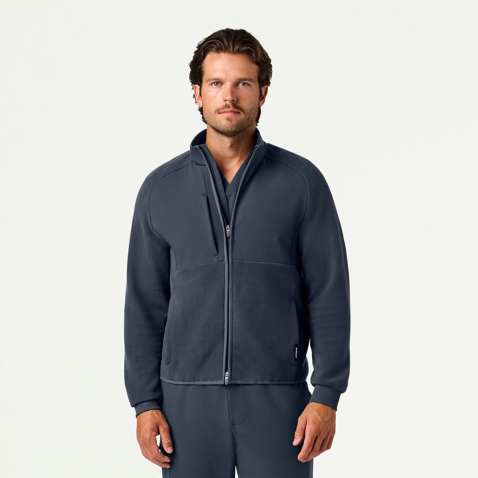 Cloud Hybrid Fleece Jacket - Carbon Gray - MEN'S JACKETS - Jaanuu