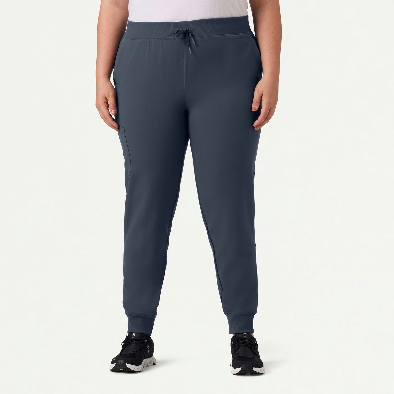 Silex Slim Knit-Waist Scrub Jogger - Carbon Gray - WOMEN'S PANTS - Jaanuu