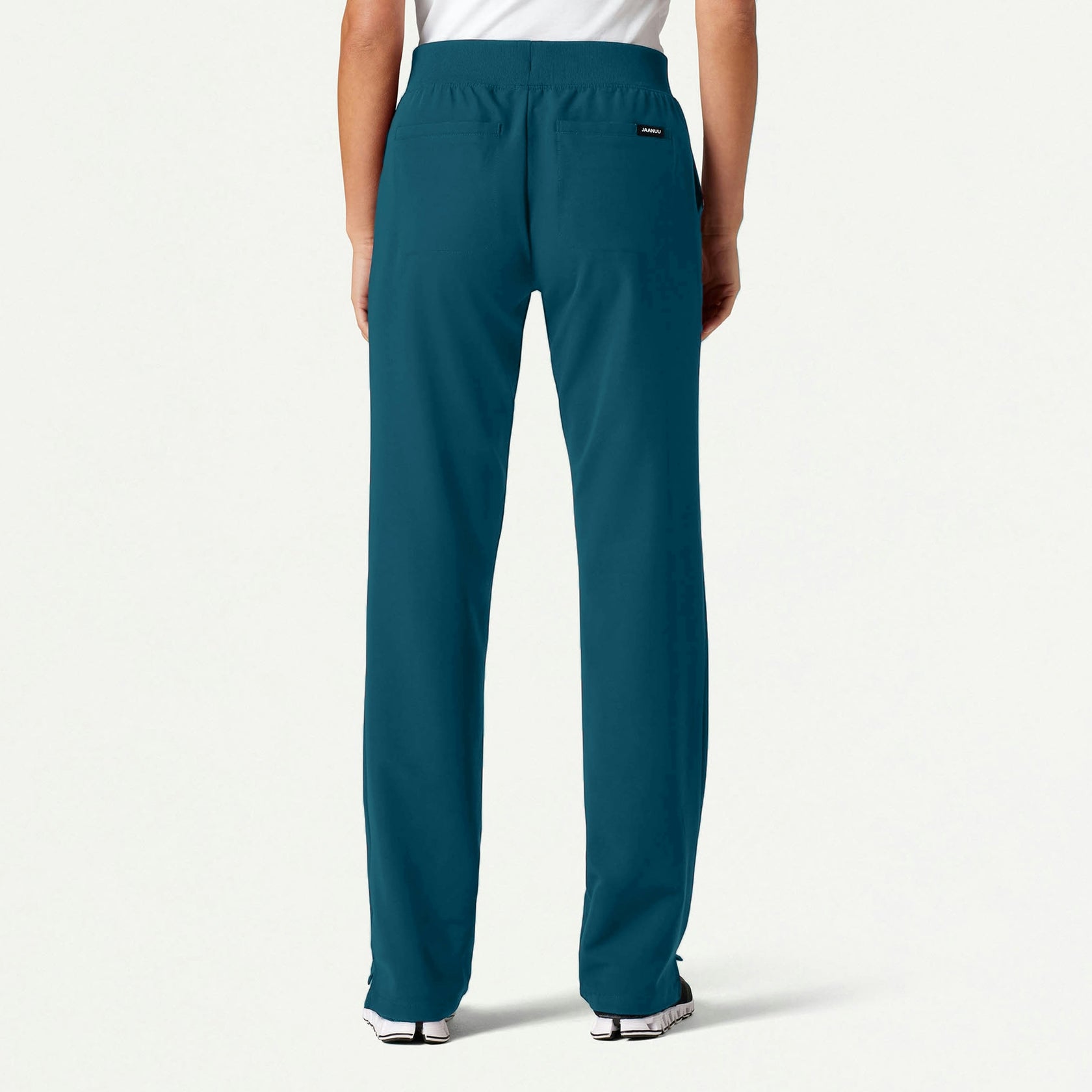 Xenos Essential Knit-Waist Scrub Pant - Caribbean Blue - WOMEN'S PANTS - Jaanuu