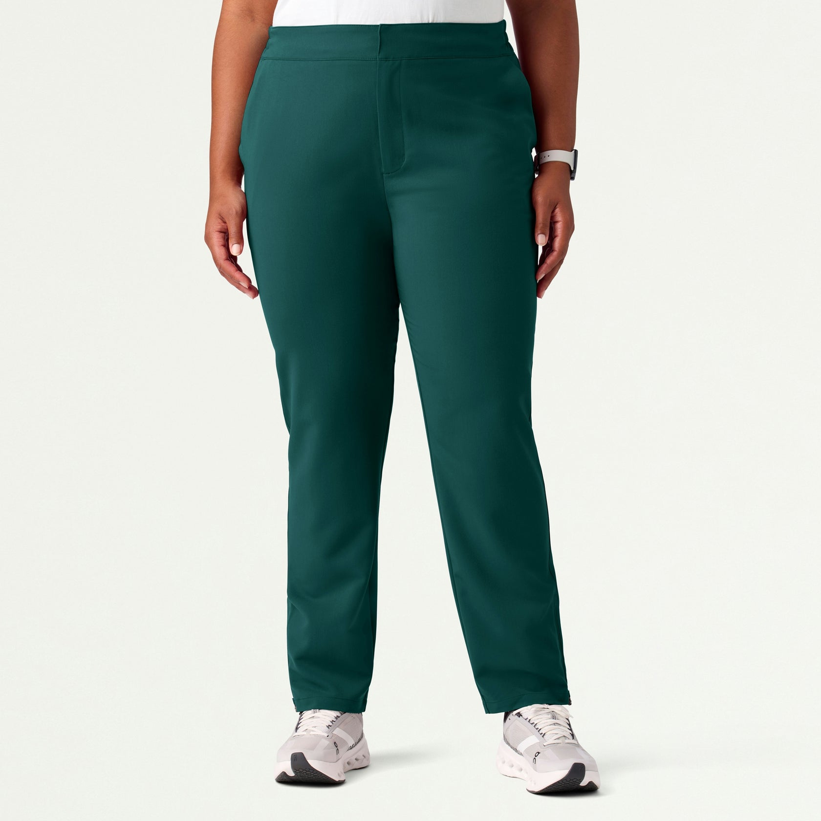 Skyler Slim Zip-Fly Scrub Pant - Midnight Green - WOMEN'S PANTS - Jaanuu