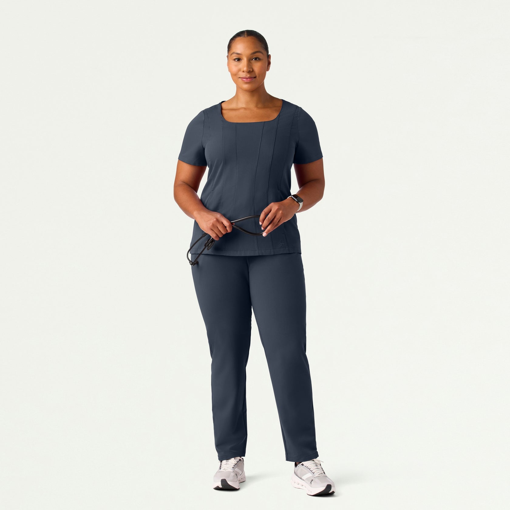 Skyler Slim Zip-Fly Scrub Pant - Carbon Gray - WOMEN'S PANTS - Jaanuu