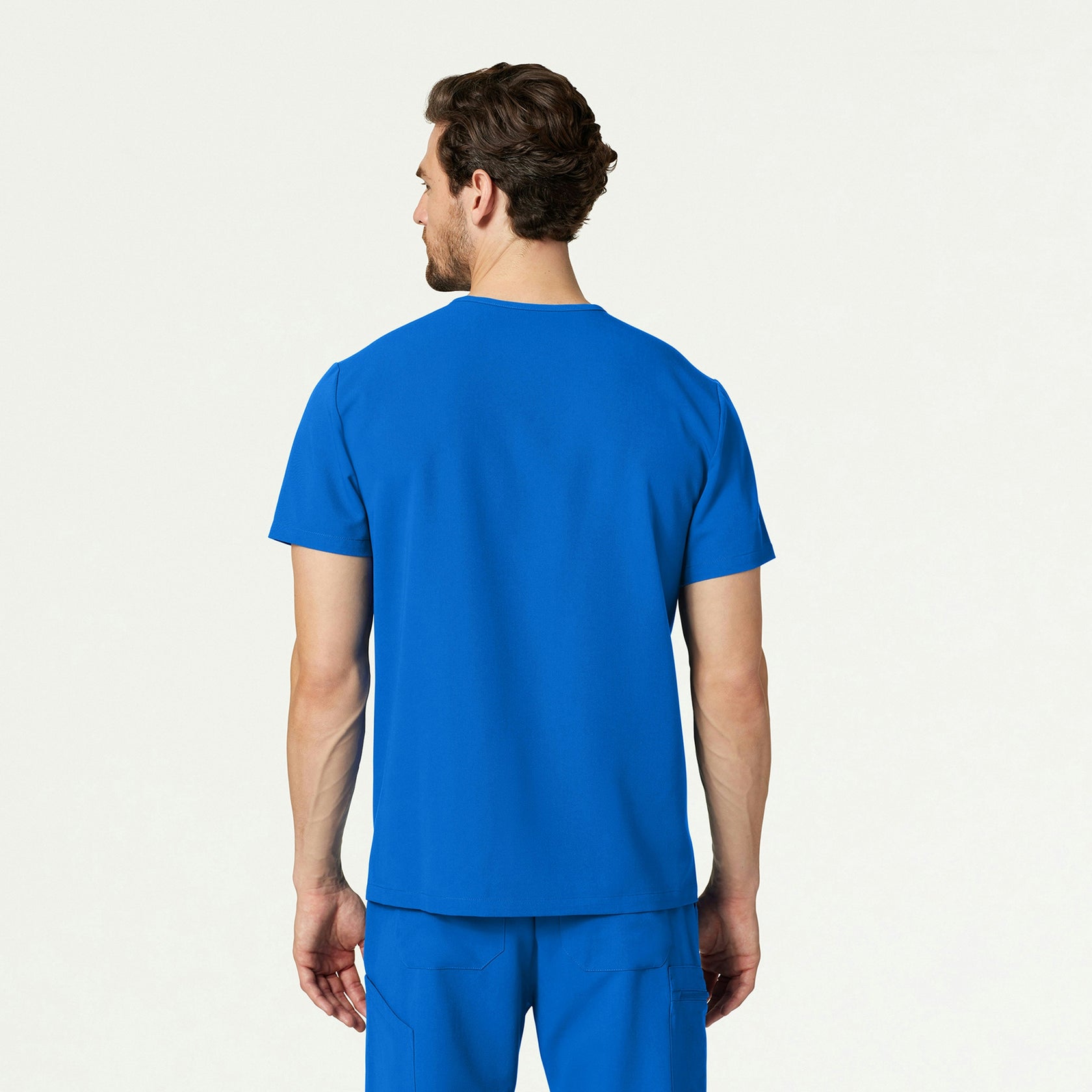 Platt 3-Pocket Scrub Top - Royal Blue - MEN'S TOPS - Jaanuu