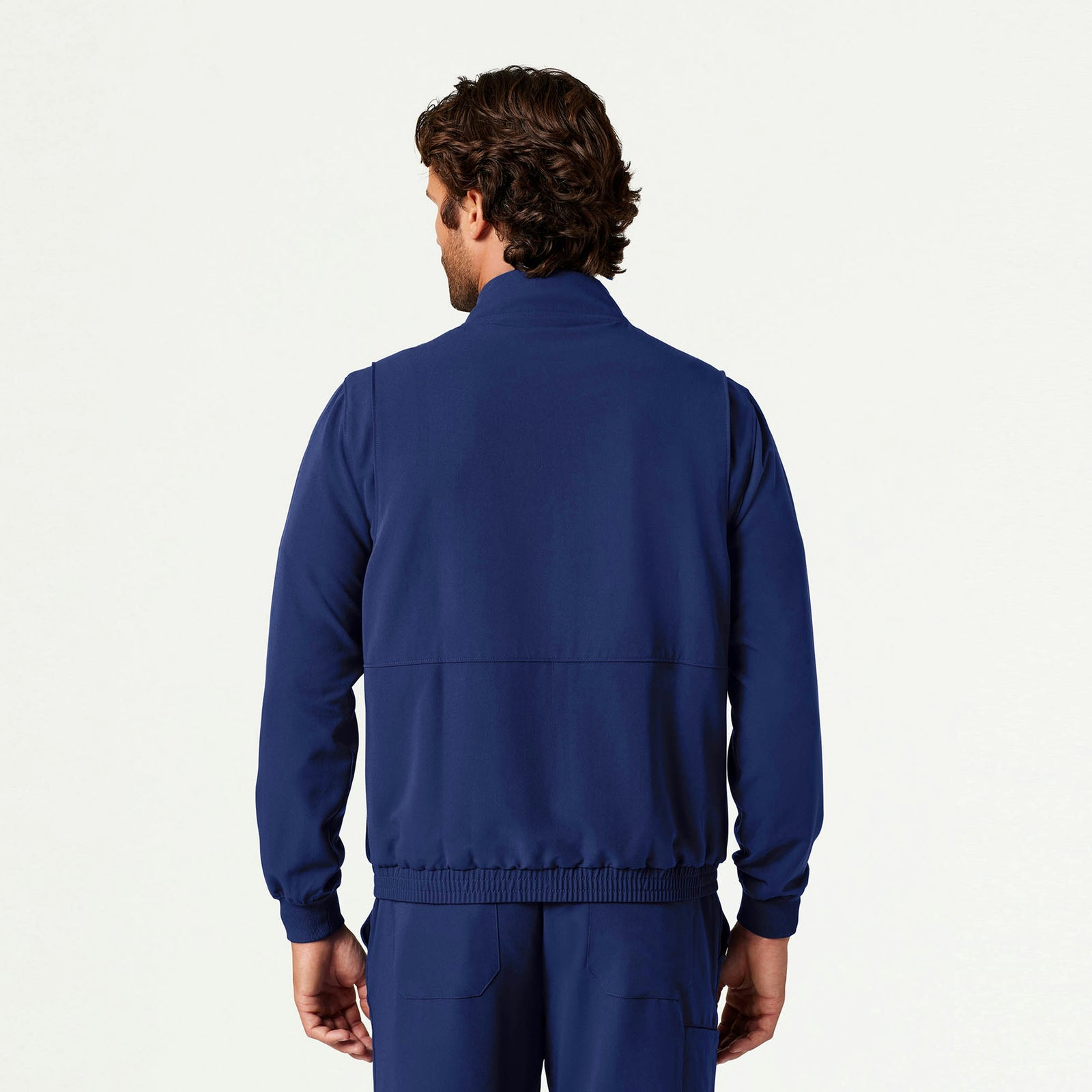 Wolfe Everyday 6-Pocket Scrub Jacket - Navy Blue - MEN'S JACKETS - Jaanuu