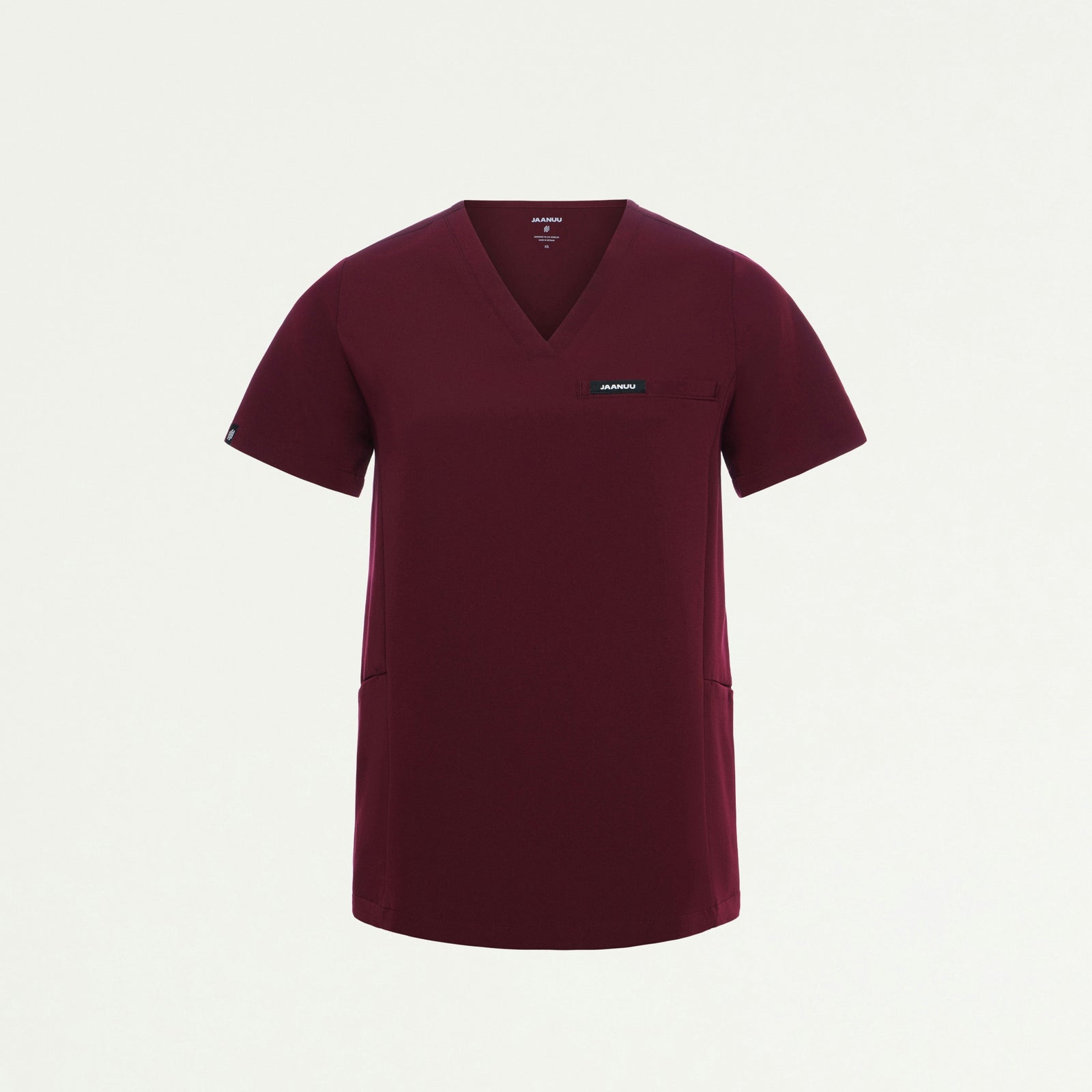 Magna 3-Pocket Scrub Top - Burgundy - WOMEN'S TOPS - Jaanuu