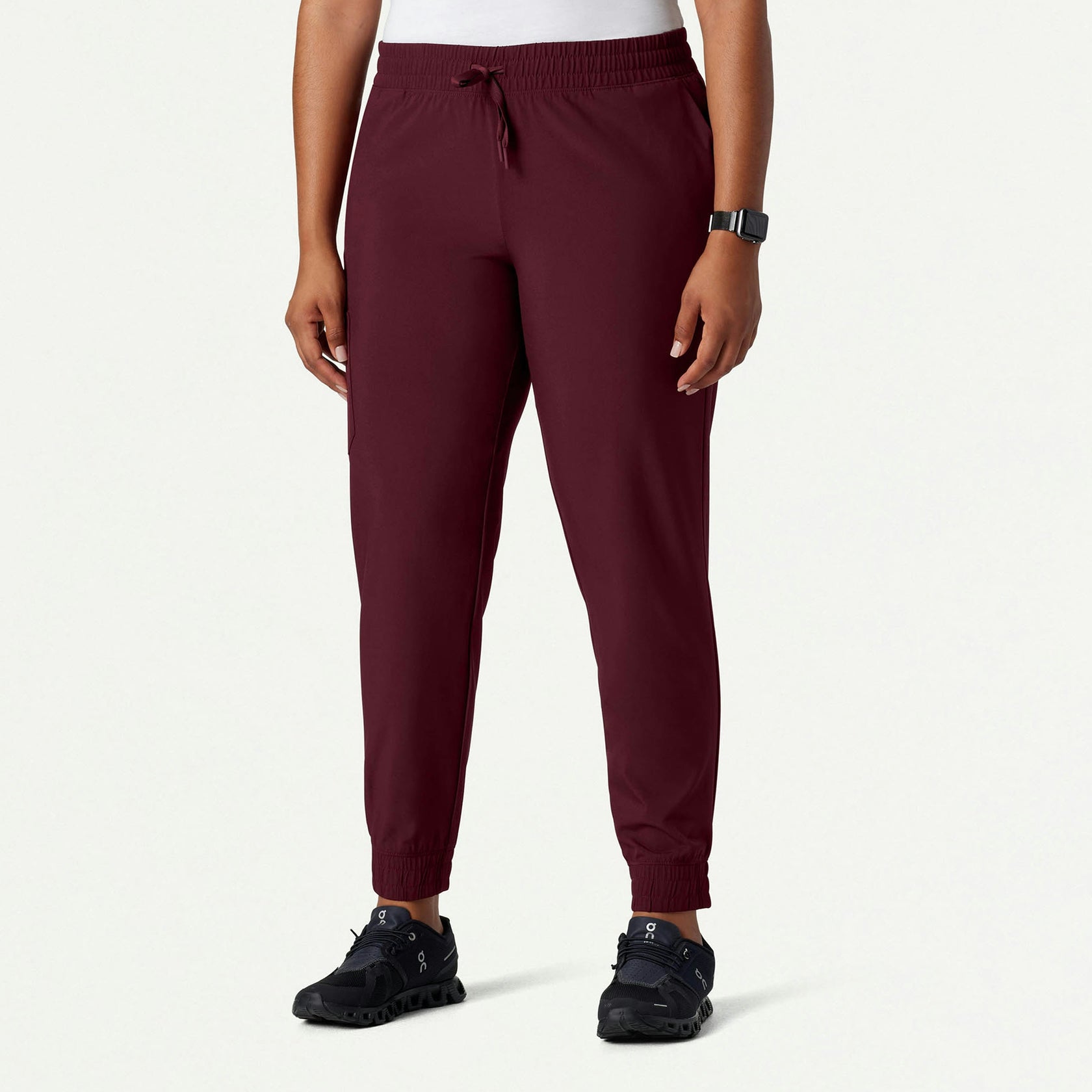 Fiora Slim ULTRAlite Scrub Jogger - Burgundy - WOMEN'S PANTS - Jaanuu