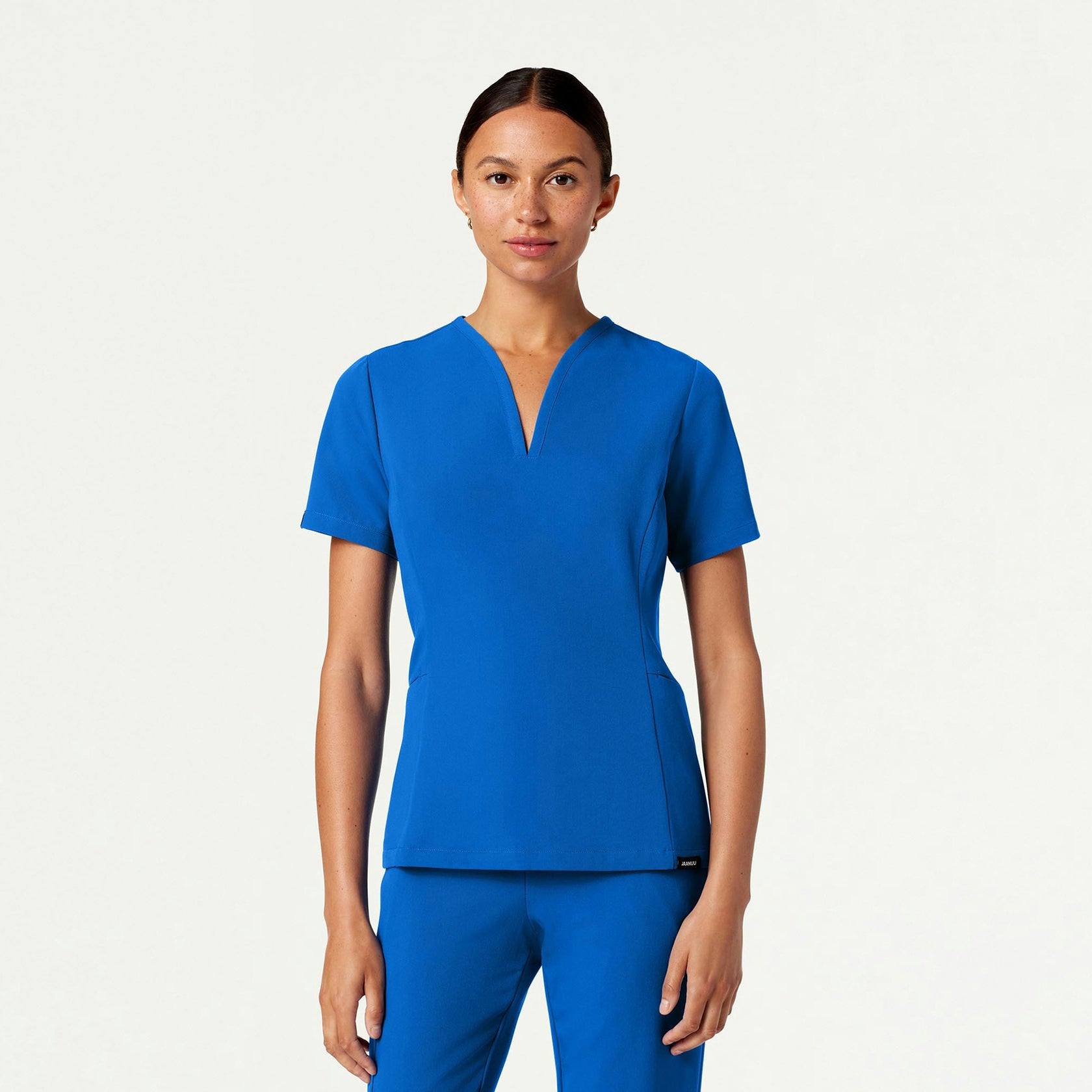 Calix Fit & Flare Scrub Top - Royal Blue - WOMEN'S TOPS - Jaanuu