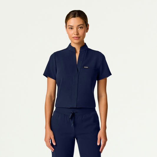 Serin Slim 1-Pocket Scrub Top - Midnight Navy - WOMEN'S TOPS - Jaanuu