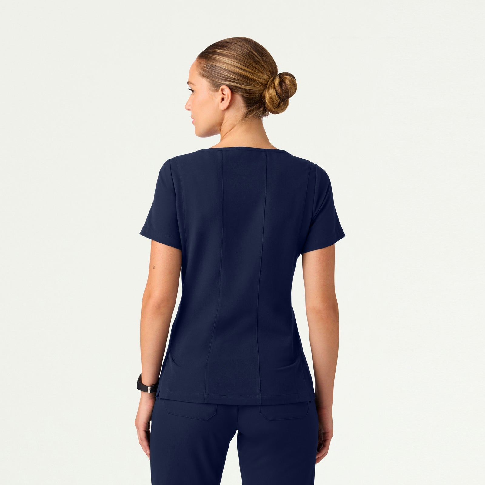 Emery Slim Square-Neck Scrub Top - Midnight Navy - WOMEN'S TOPS - Jaanuu