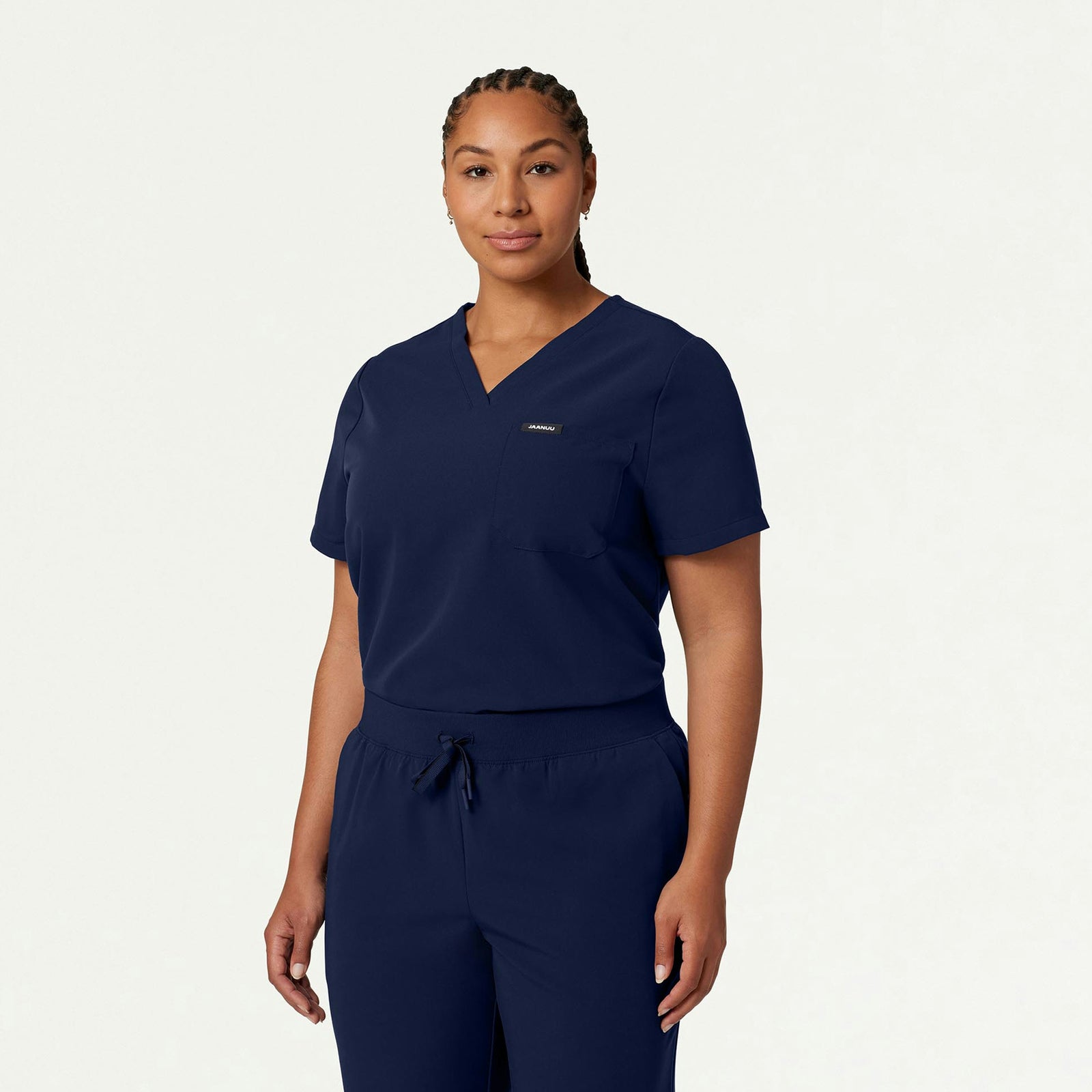 Rhena Essential 1-Pocket Scrub Top - Midnight Navy - WOMEN'S TOPS - Jaanuu