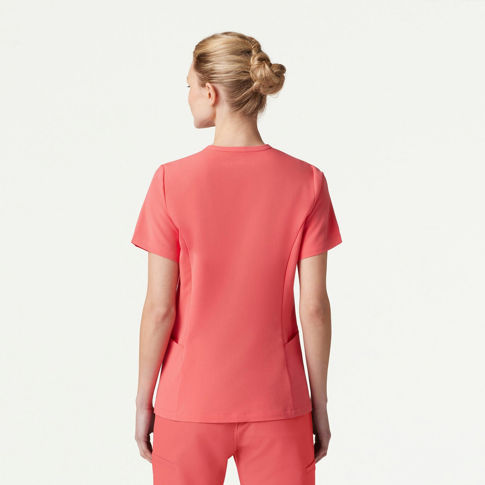 Calix Fit & Flare Scrub Top - Digital Pink - WOMEN'S TOPS - Jaanuu