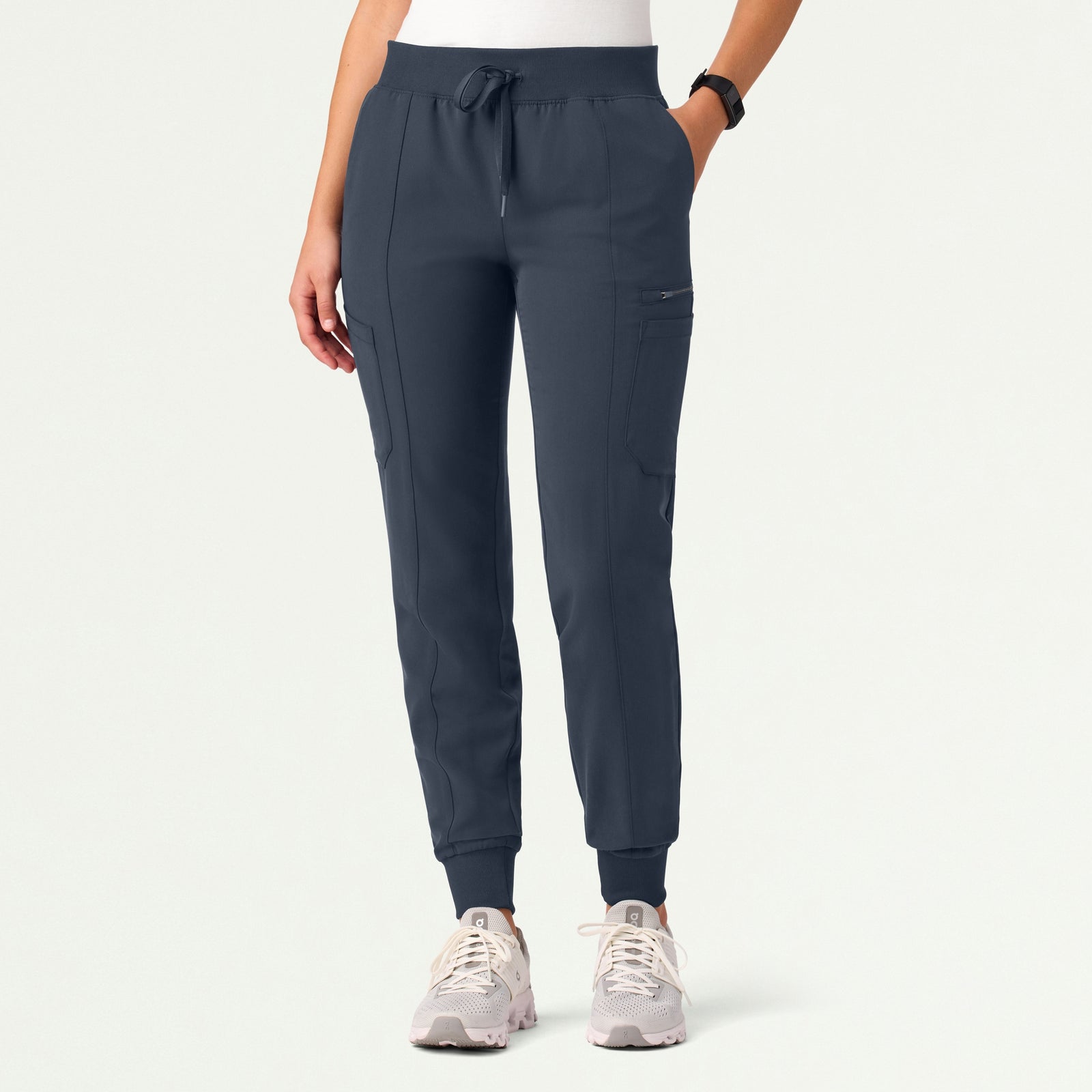 Liv Skinny 8-Pocket Scrub Jogger - Carbon Gray - WOMEN'S PANTS - Jaanuu